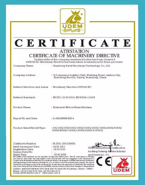 （JPG） Horizontal-Ribbon-Mixer-Certificado